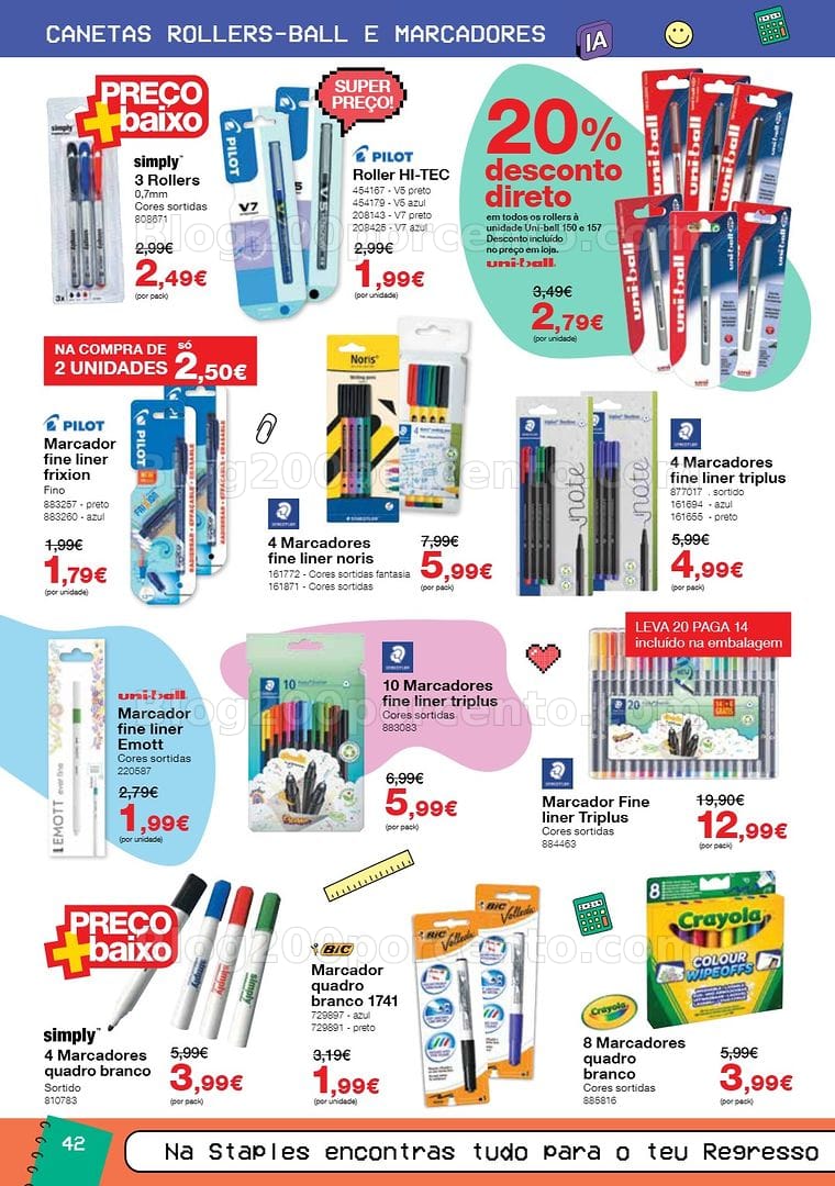 Antevisão Folheto STAPLES Regresso às Aulas Promoções de 17 agosto a 30 setembro